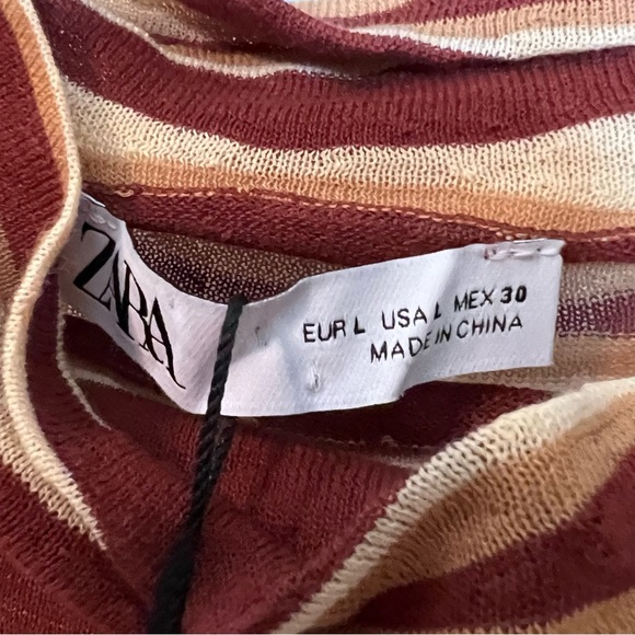 ZARA PRINTED KNIT TUNIC DRESS SPECIAL EDITION BRICK size Large NWT - Picture 13 of 15